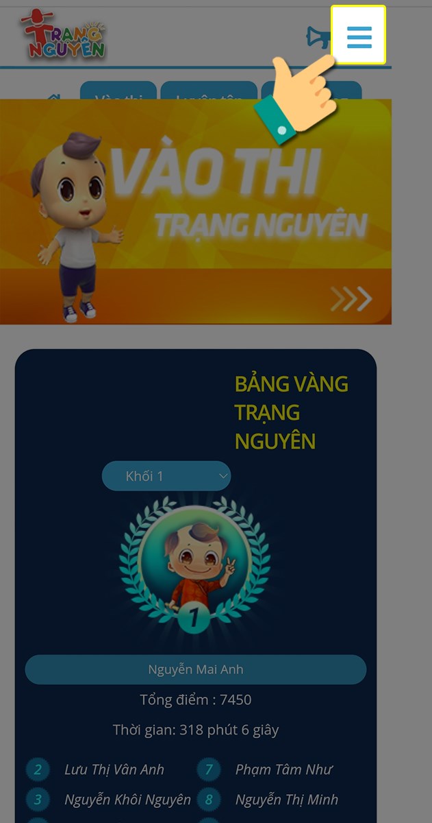 Cách đăng nhập account Trạng Nguyên trên điện thoại, pc