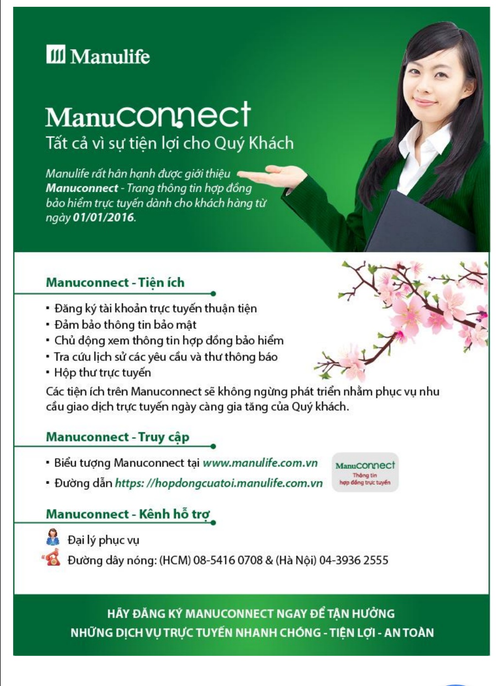 Tra cứu thông tin Hợp đồng của tôi qua Manulife Manuconnect